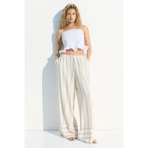 H&M Linen-blend drawstring trousers