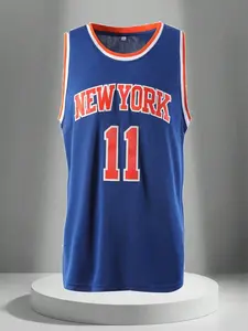 Men's 11 Blue Basketball Jersey Casual Embroidered And Sewn Round Neck Vest Party Sports Top