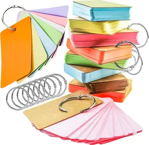 400 Pcs 2x3 Flash Cards with Ring, Lined Mini Index Cards for Studying, School, College and Note Taking Supplies