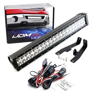 iJDMTOY Lower Grille 20-Inch LED Light Bar Kit For 2006-2008 Ford F-150, Includes (1) 120W High Power LED Lightbar, Lower Bumper Opening Mounting Brackets & On/Off Switch Wiring Kit