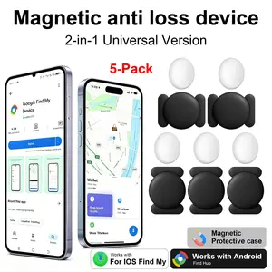 1/3/5PCS Dual System Global Tracker for iOS and Android, Magnetic Case, No Monthly Fee, Replaceable Battery, for Car, Bike, Motorcycle, Backpack, Luggage