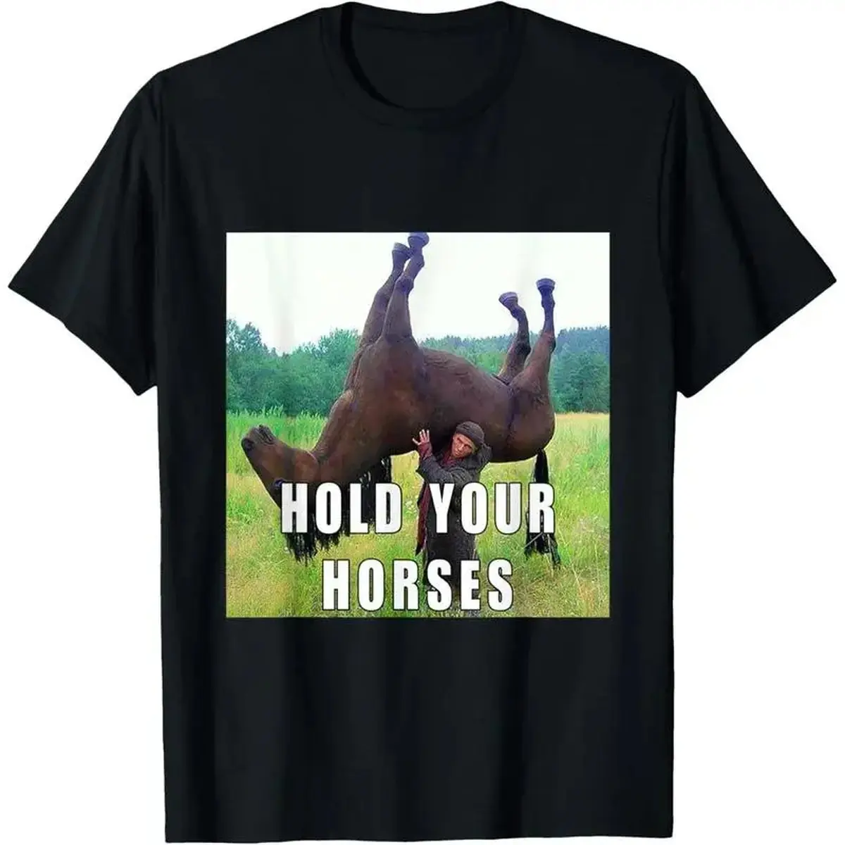 Cotton Unisex Summer Graphic Tees Women Men T-Shirt Funny Horse Meme Golf Gift Tshirt Womenswear