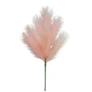 Mainstays 21.5 inch Indoor Artificial Light Pink Pampas Grass Bush, Pink Color.