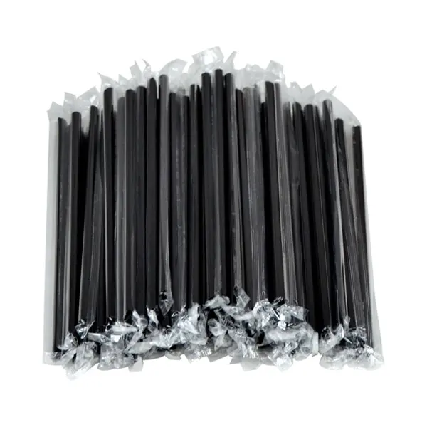 Straws，Plastic Straws, Disposable, Individually Wrapped for Party、Juice, Cocktails, Out, Office, Travel
