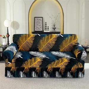 Leaf Print Sofa Cover, Stretch Sofa Cover, 1 Count Modern Sofa Slipcover, Sofa Protector for Home Living Room, Sofa Protector for Home Living Room, Home Decor
