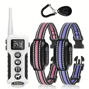 Vibration Collar Dog Remote Control, No Electric Shock Adjustable Collar, Sound & Vibration Modes, Rechargeable Waterproof, Small Medium Large Dogs
