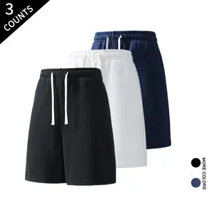 Unisex 3-pack loose athletic shorts, blended shorts with elastic waistband, fashionable loose street-style shorts suitable for both men and women outdoorfun