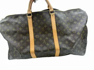 Pre-owned Louis Vuitton Coated Canvas Backpacks Keepall Duffle 60 Brown Canvas Monogram 47 2600038783166