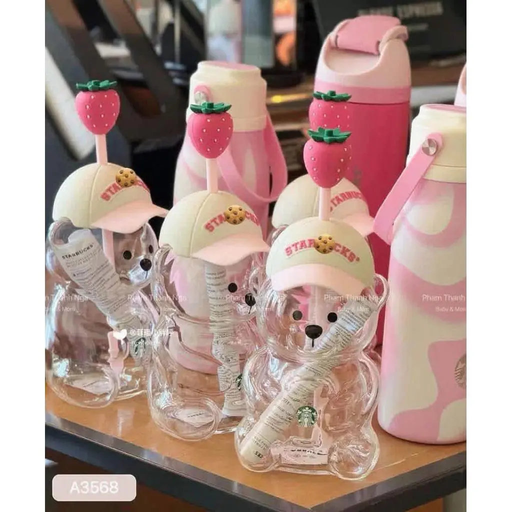 SummerWin Hot Trend 2026 Starbucks Limited Edition Barista Bear Glass Tumbler — The Perfect Gift590ml, Gift For Girl friend