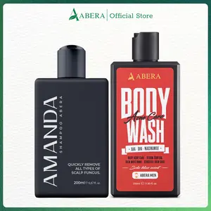 Combo Amanda Shampoo & Abera Shower Gel - Reduce Dandruff and Itchy Scalp, Minimize pores and reduce back acne Conditioner Haircare Comfort Cleansing