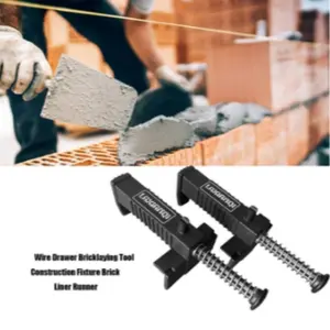 2 Piece Brick Line Level Measuring Tool Drawer Fixer, Adjustable Width Bricks Line Locator, Building Light Pulling Clamp, Brickwork Stretchers