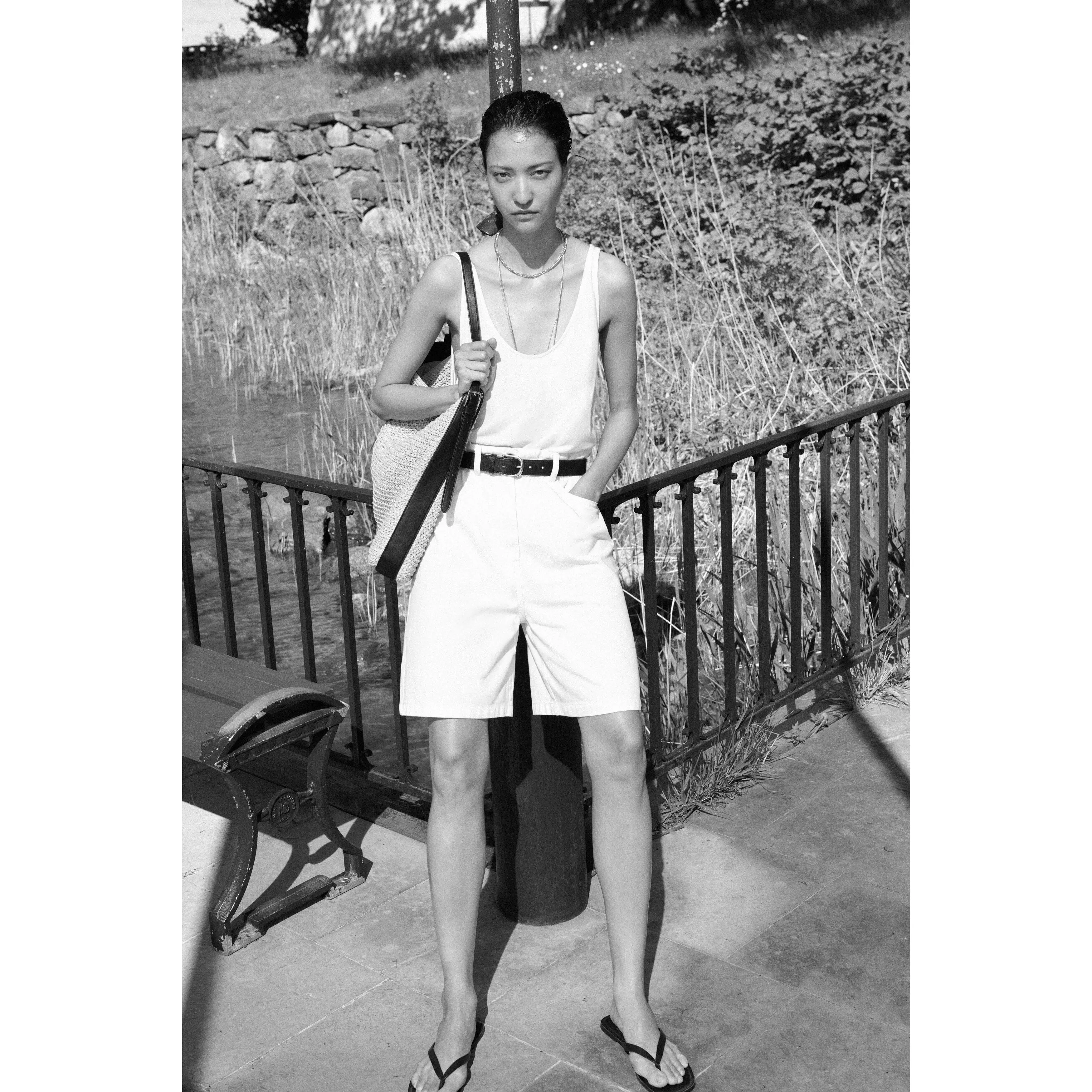 H&M Paper bag Bermuda shorts