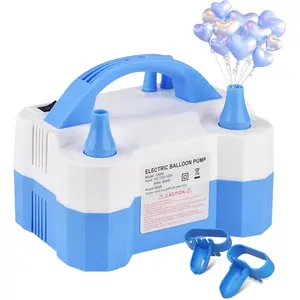 Electric Balloon Pump, Portable Electric Balloon Blower Machine Balloon Air Pump Dual Nozzle