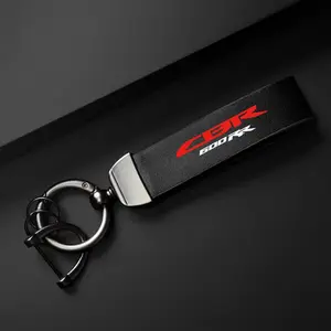 Durable PU Leather Motorcycle Holder Heavy Duty Keychain Pendant for Honda CBR600RR CBR1000RR REPSOL HRC CBR Fireblade, Perfect Gift for Motorbike Enthusiasts