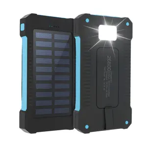 26800mAh Solar Power Bank, Outdoor Portable Charger with LED Flashlight & Compass,Waterproof with Carabiner, Charging for iPhone Android, Camping Hiking Gear​