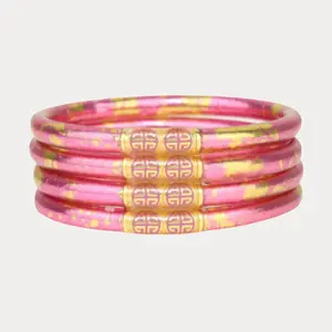 BUDHAGIRL - All Weather Bangles - Koi Rose (Set of 4)