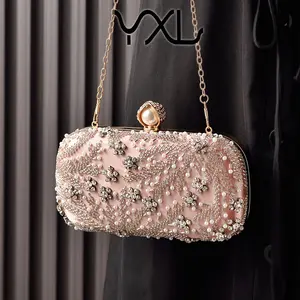 Sparkling Champagne Sequin Evening Clutch for Wedding Party Prom Bridesmaid Formal Gown