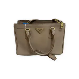 Pre-owned PRADA Saffiano leather Top Handle Bags Galleria beige Very Good S014260422010