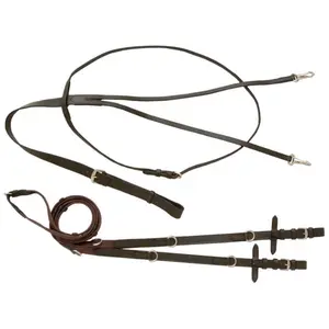 TOUGH-1 GERMAN MARTINGALE REIN SET - LEATHER