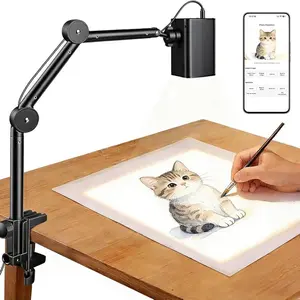 Art Projector for Tracing with Adjustable Stand, Web-Based Control No App Needed, Drawing Projector Works with iOS/Android, Great for Beginners, Craft Lovers or Kids