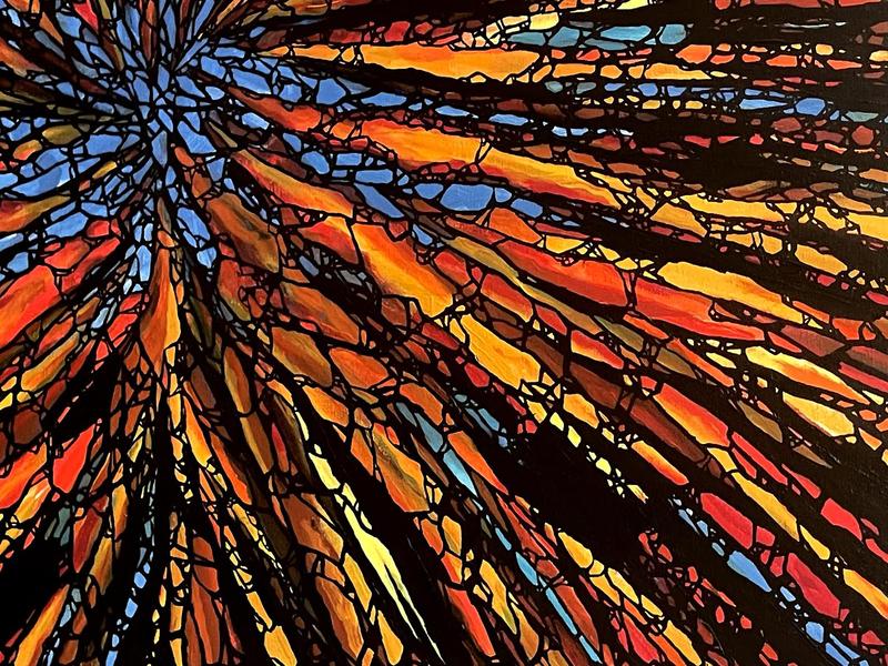 This is an untitled acrylic painting on canvas