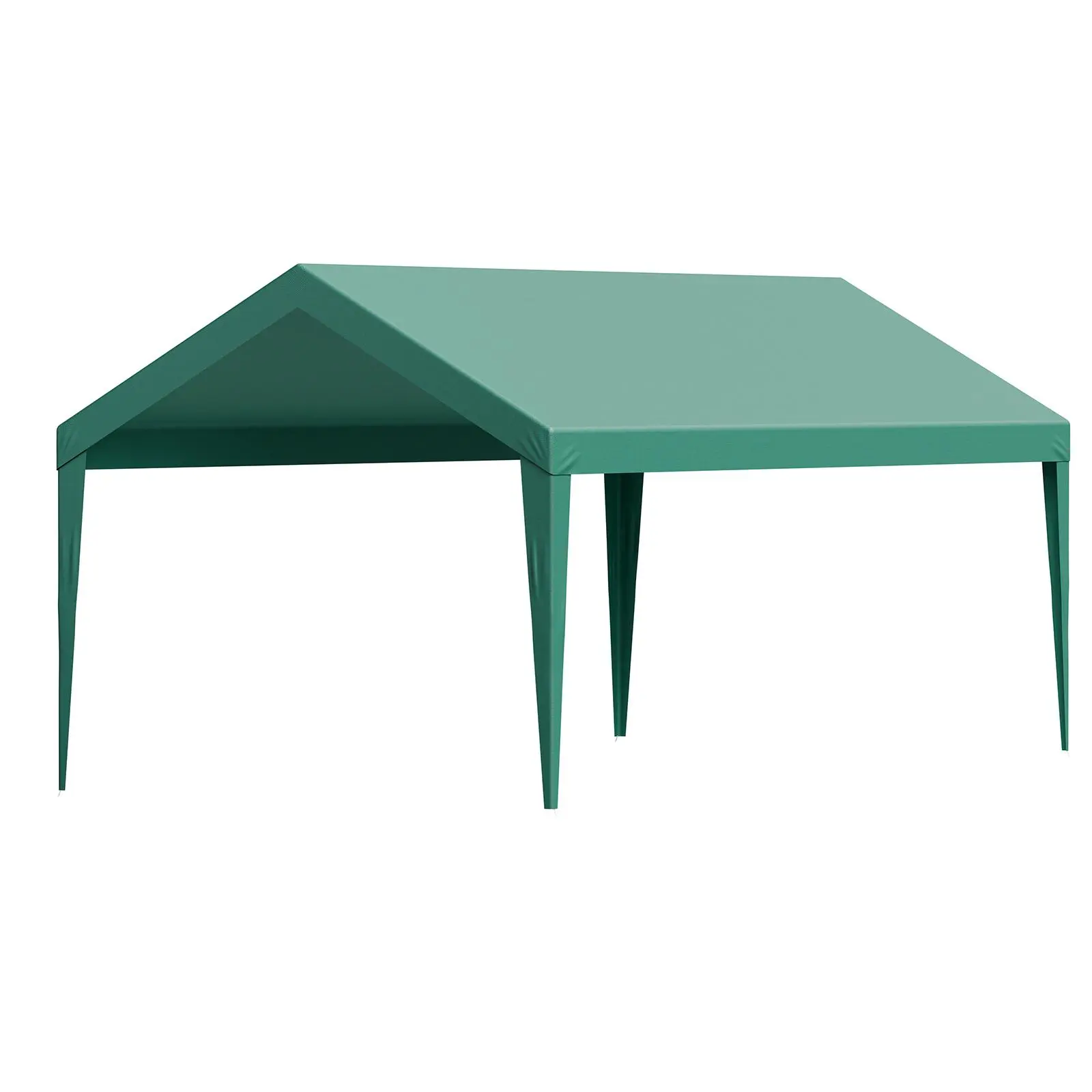 VEVOR Carport Replacement Canopy, 10x20 ft Portable Outdoor Sunshade Canopy, UV-Resistant Waterproof Heavy-Duty Car Shelter Tarp, with Ball Bungees, Dark Green, Frame Not Included, Outdoor Canopy