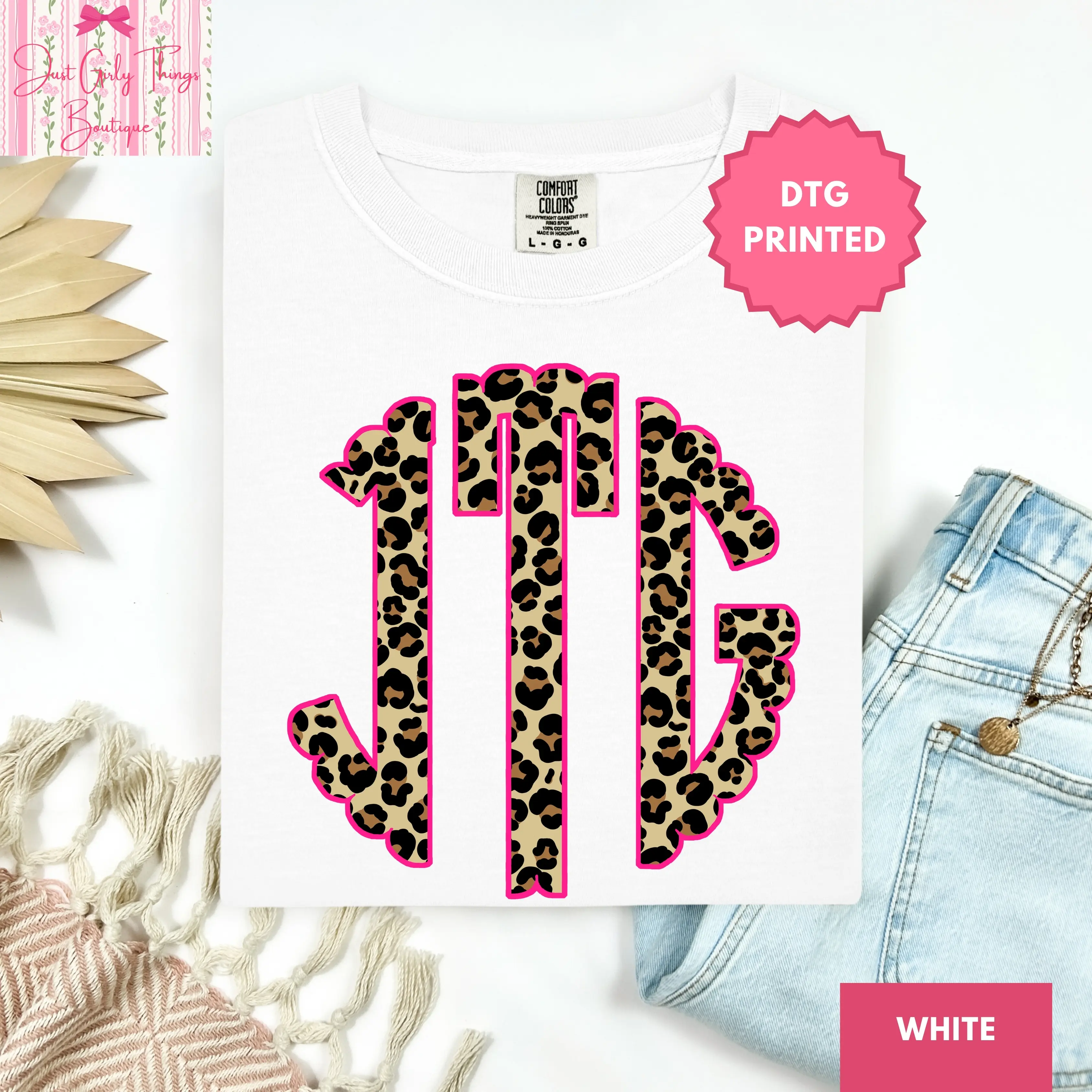 Custom Leopard Monogram Shirt ~ (Leave First Name Initial, Last Name Initial, Middle Name Initial in Notes at Checkout), Checkered Shirt, Custom Name Shirt, Personalized Name Shirt, Custom Monogram Shirt, Cheetah Monogrammed Shirt