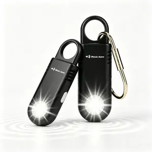 Personal safety alarm with loud sharp Alert, Alarm with Ultra-Bright Torchlight Non-Slip Grip Keychain Emergency SOS Siren for Women Students,animal repeller alarm