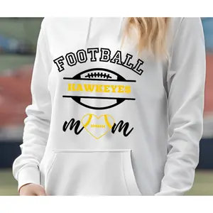 Football Mom Hawkeys Unisex Heavy Blend™ Hooded Sweatshirt