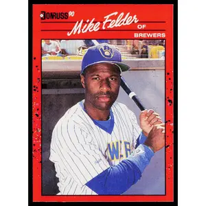 Mike Felder 1990 Donruss #609 Milwaukee Brewers