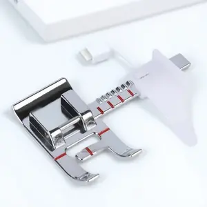 Universal Sewing Machine Presser Foot Set Snap On Quick Install Guide Foot for Home Low Shank Machines Hemming Beading Multi Function Presser Feet 1 or 2 Pack Adjustable Sewing Tool Accessories Upgrade