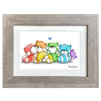 7x9" inch grey frame