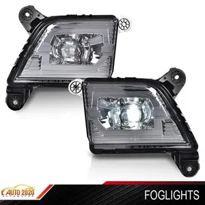 Fit For 2019-2021 Chevrolet Silverado 1500 Smoke LED DRL Fog Lights Lamp 1 Pair