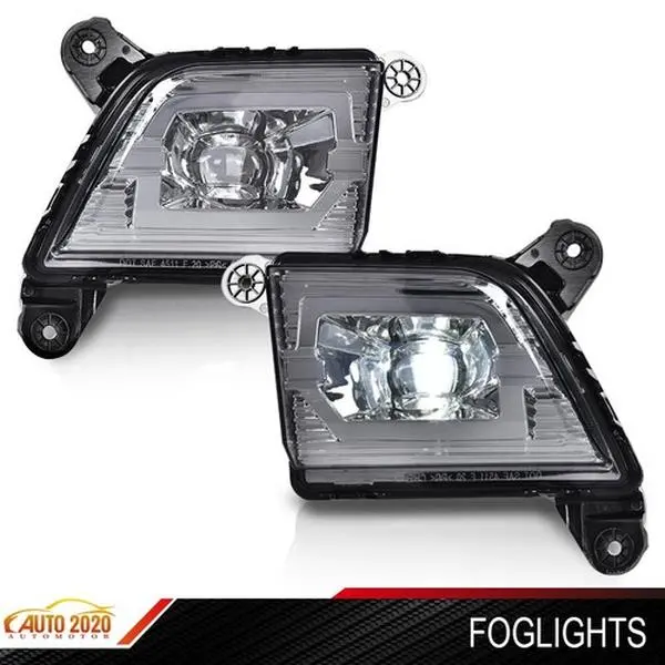 Fit For 2019-2021 Chevrolet Silverado 1500 Smoke LED DRL Fog Lights Lamp 1 Pair Fit For 2019-2021 Chevrolet Silverado 1500 Smoke LED DRL Fog Lights Lamp 1 Pair