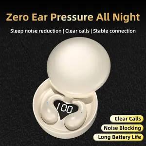 Ultra Mini Invisible Bluetooth Sleep Earbuds, Ultra Flat Slim In-Ear Wireless Headphones, Passive Noise Isolation No Ear Pain For Side Sleepers Night Nap Subway Office Travel