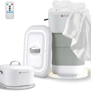 Goyjoy Portable 27L Heated Towel Bucket, Winter Warm Clothes Heater, Aromatherapy Function, Energy Saving, Timer Control, Infrared Remote