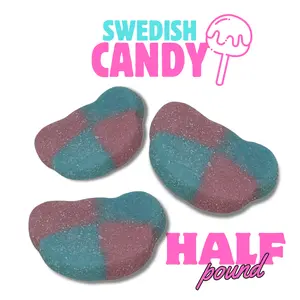 Swedish Candy: Sour Bear - Blueberry & Strawberry 1/2 Lbs - VEGAN