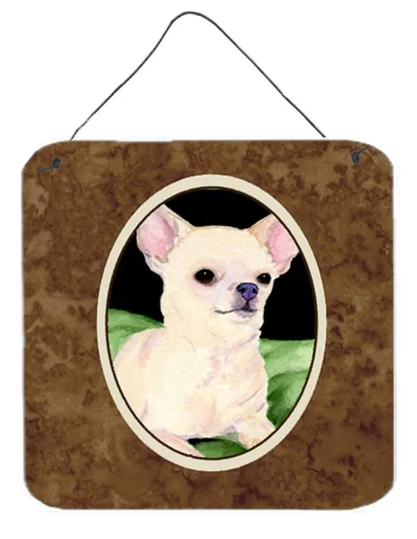 Hangable Chihuahua Aluminium Metal Wall or Door Prints, Home Decor Accent for Room Styling, Bathroom Decor Ideas