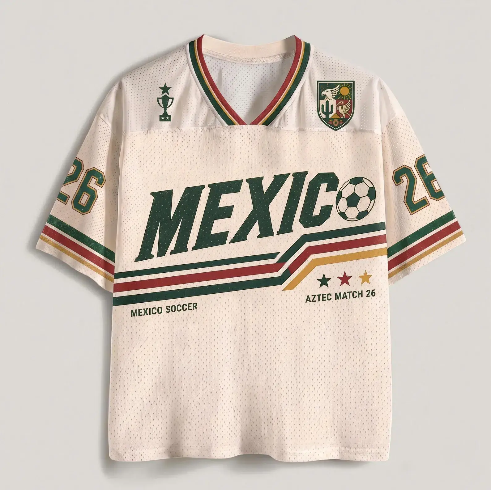 Unisex#Mexico# Soccer Jersey Shirt, Retro Mexican Football Tee, Personalized Game Day Top