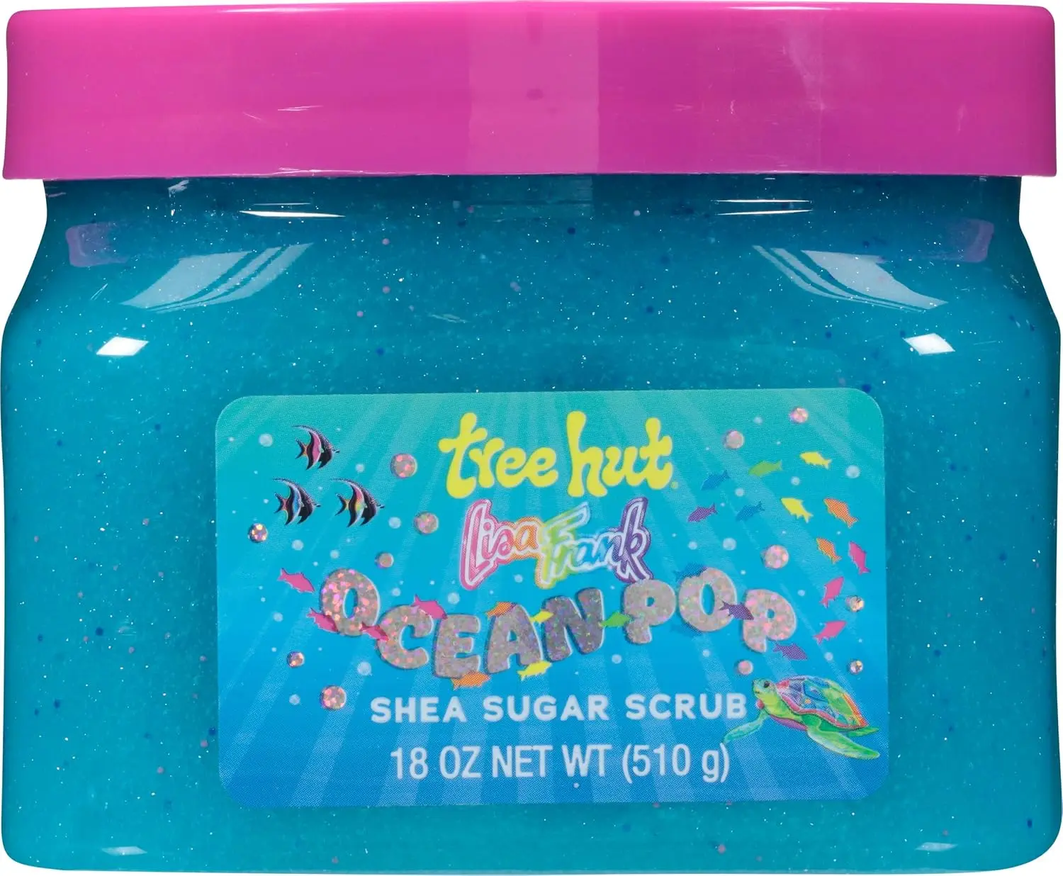 Lisa Frank x Tree Hut Ocean Pop Body Scrub, Exfoliating Sugar Scrub, 18 Oz | Limited Edition Body Exfoliator Exfoliating with Shea Butter & Essential Oils, for All Skin Types, Self Care Gifts for Women