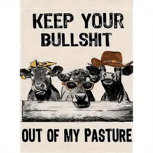 Rustic Farmhouse Garden Flag - a Funny Double-Sided Outdoor Lawn Decoration, Measuring 12X18 Inches