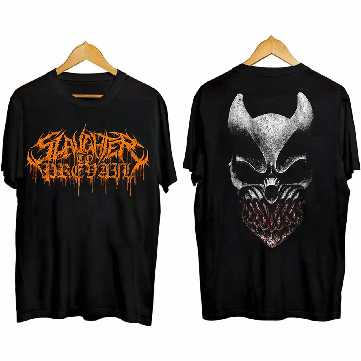 Gildan Women's Trendy Dream Fitted Short-Sleeve Slaughter To Prevail Graphic T-Shirt, Gothic Heavy Metal Streetwear Top, Oeko-Tex Certified 100% US Cotton, Trend, Shortsleeve, Tshirt