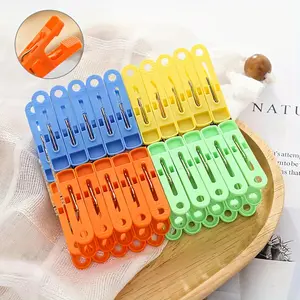 20/40pcs Colorful Windproof Small Plastic Clothespins, Multi-Purpose Hanging Clips for Drying Socks and Home Use, Home Organizer, Hanger Accessories, Durable and Space-Saving