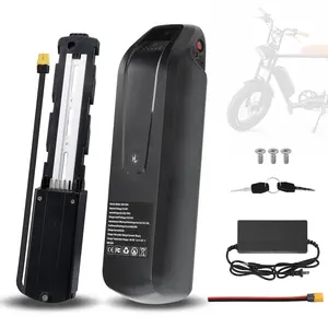 UAZ 48V 10Ah E-Bike Battery 2A Fast Charger & BMS 5pin Base Pin 0-1000W Motor Mountain/City Bike Durable Safe Replaceable 48V Lithium Battery for Electric Scooter Bike Motorcycle Car Power Bank Jumper Vehicle