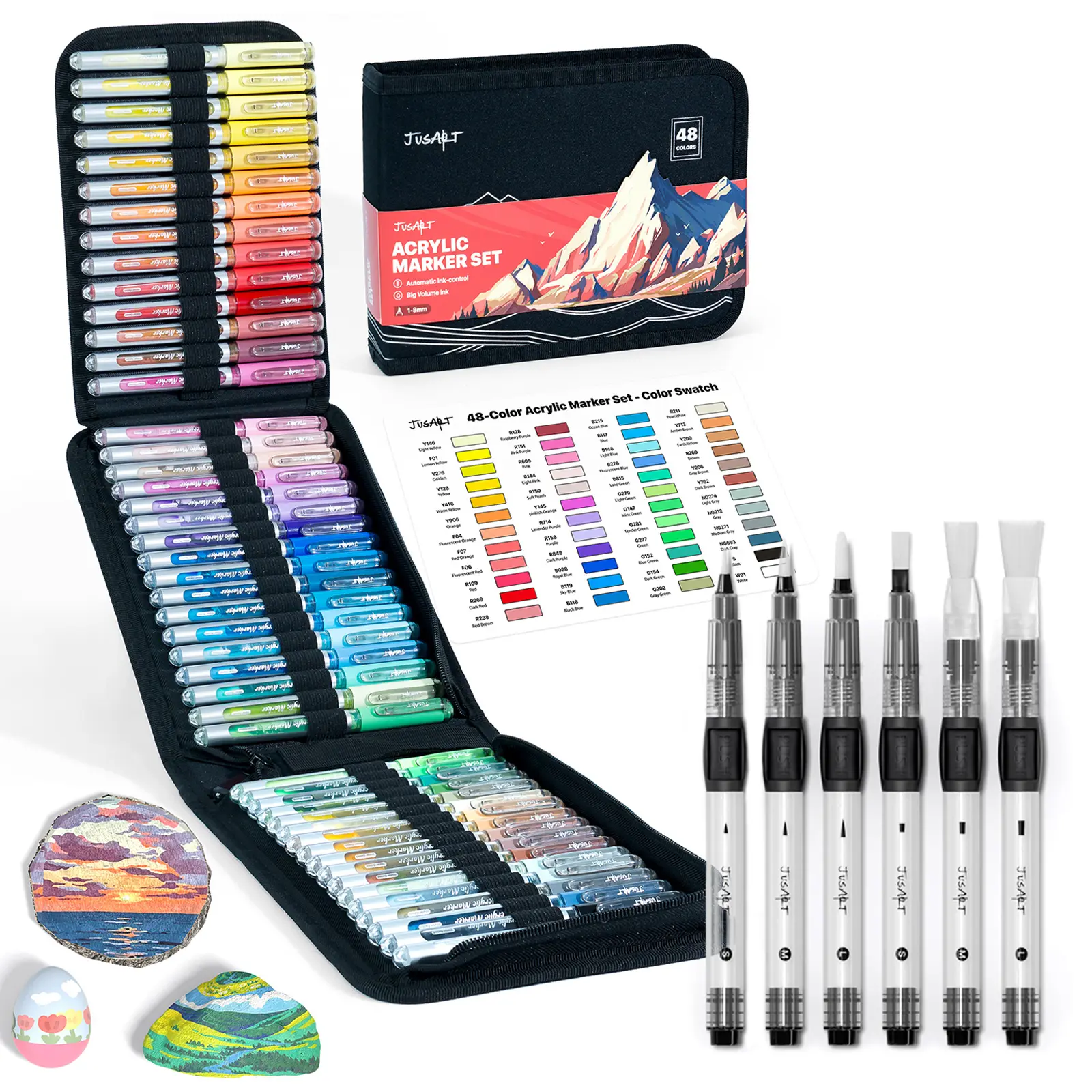 48 Colors & Water Brush