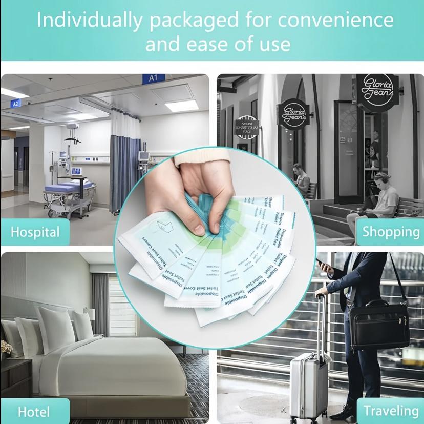 Disposable Toilet Seat Covers (10/20/30-Pack), 16x24in Waterproof Portable Non-Slip Individually Wrapped Bathroom Hygiene Essentials Disposable Toilet Seat Covers (10/20/30-Pack), 16x24in Waterproof Portable Non-Slip Individually Wrapped Bathroom Hygiene Essentials