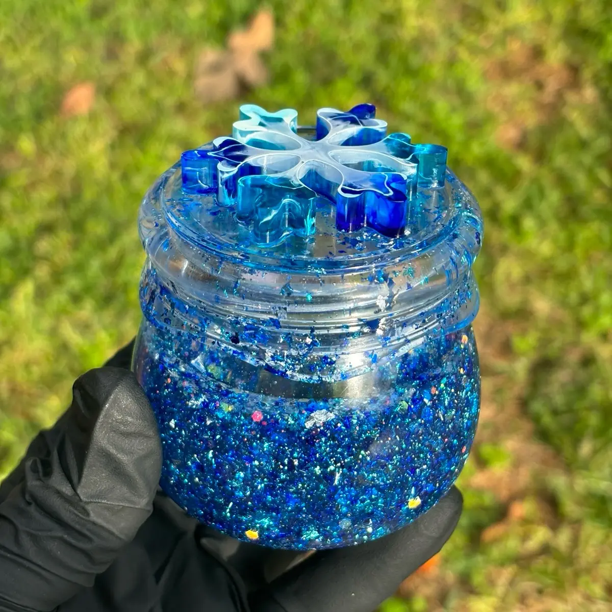 Blue Ice Trinket Jar