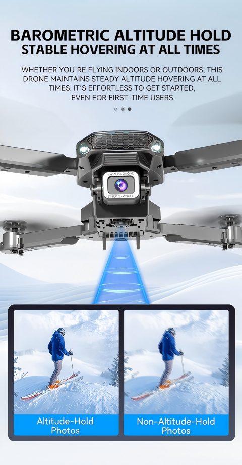 Professional Foldable Quadcopter Drone with HD Camera and Screen Remote Control, No Mobile Phone Needed, Stable Flight, Portable Design, Ideal Gift for Kids, Adults and Family Outdoor Flying on Christmas & Halloween