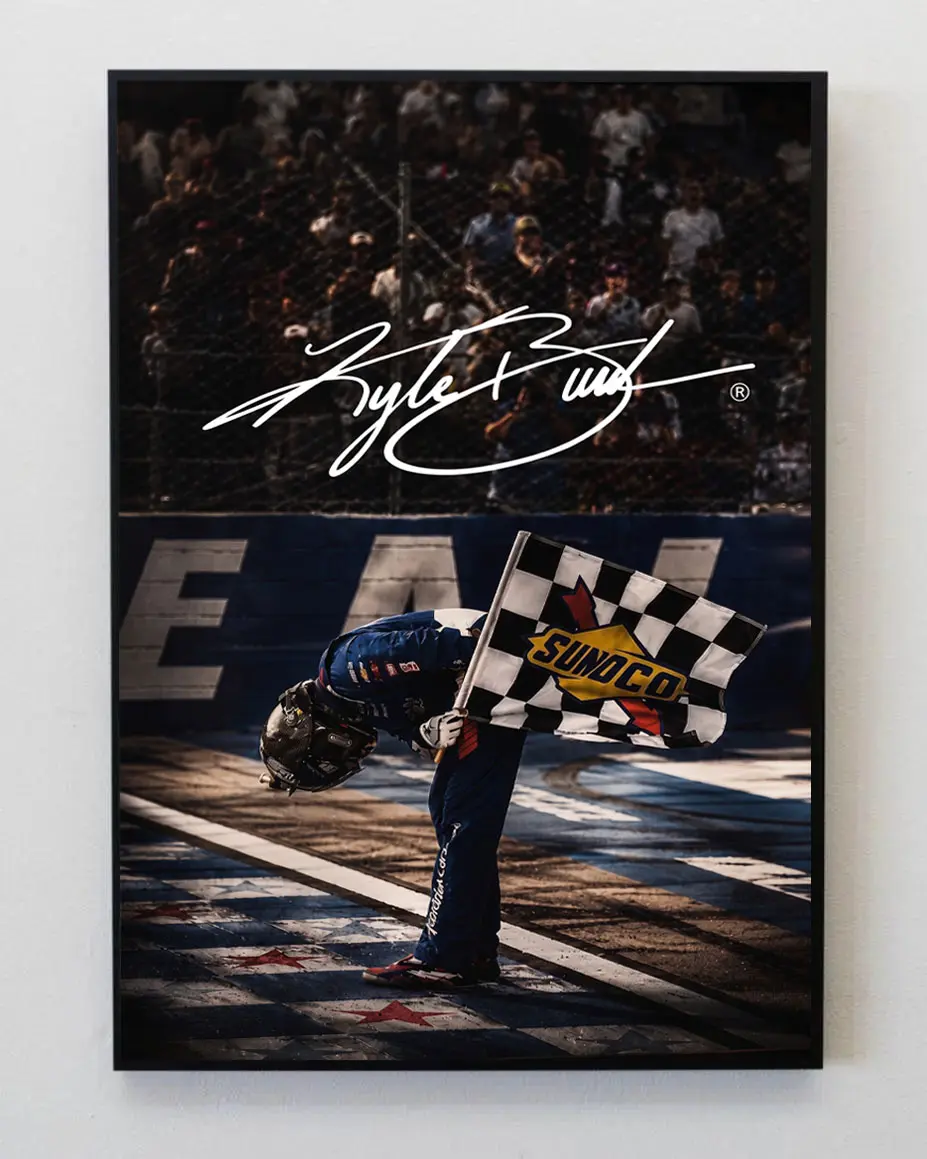 [No Frame] Kyle Busch Nascar Legendary Moment Poster, Fade-Resistant Poster, Nascar Wall Art, Poster for fans