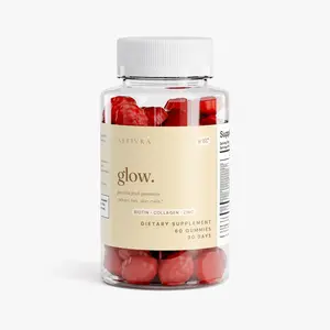 Astivra Glow - Hair Skin Nails Gummies with Biotin & Marine Collagen, Passion Fruit, 60ct